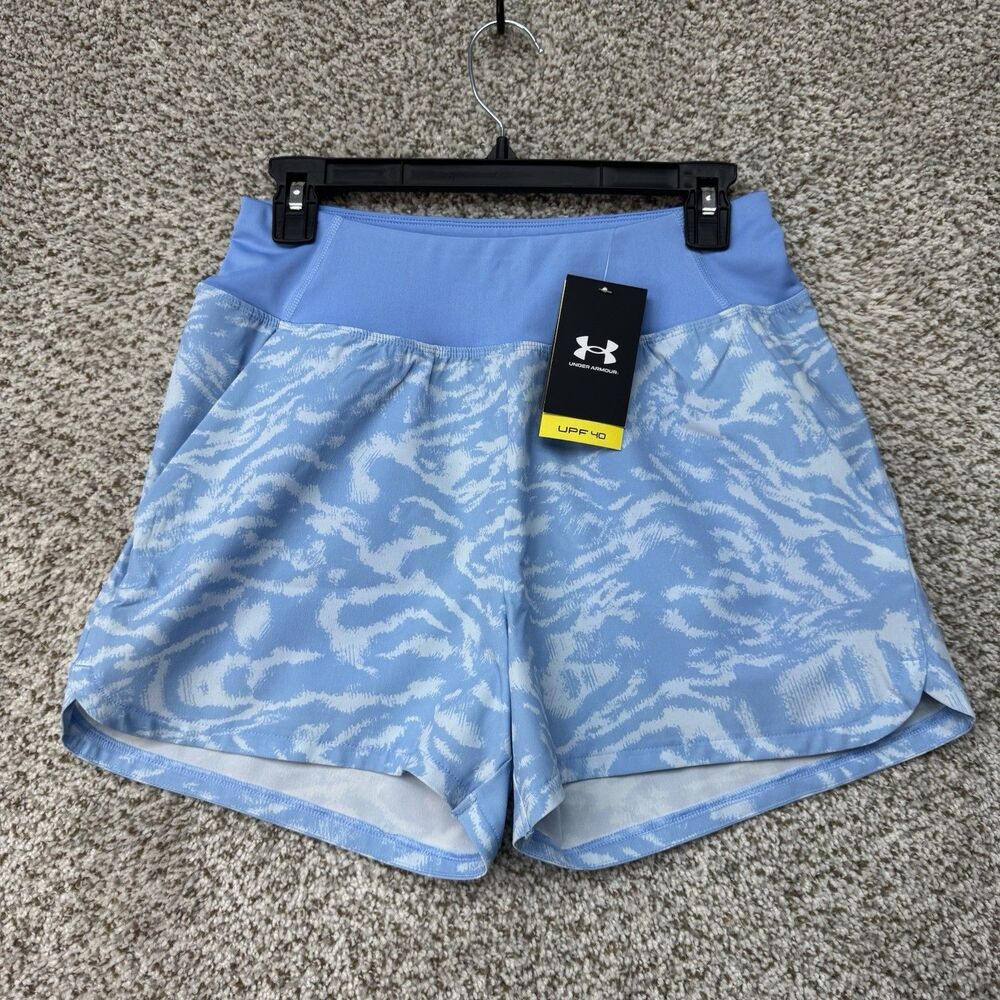 Under Armour Fish Pro oven Shorts Womens Small Horizon/Nimbus Blue‎ New UPF 40